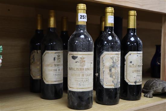 Nine bottles of Chateau Pichon Longueville 1997